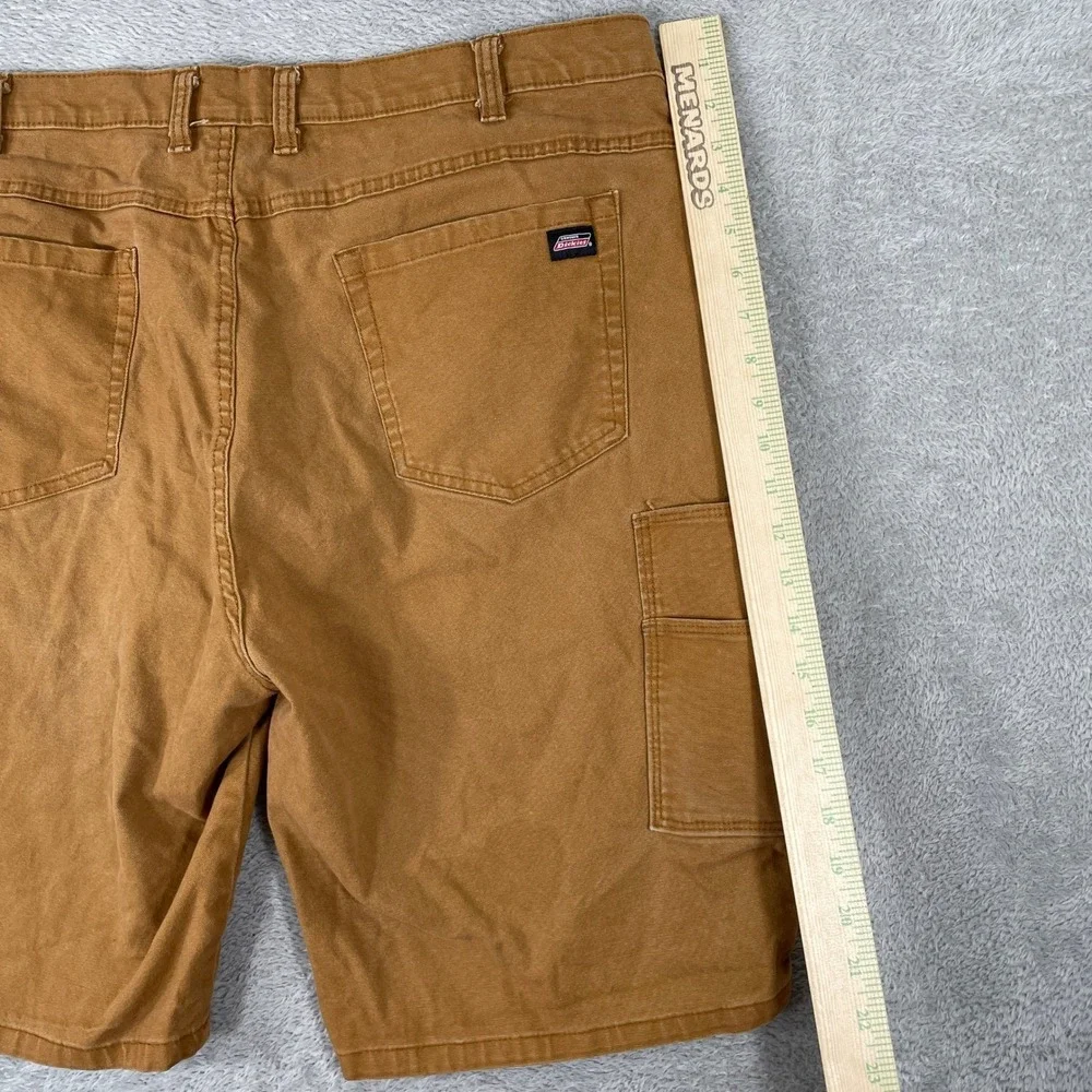 Dickies Carpenter Shorts Mens 40 Brown Duck Canvas Utility Workwear Skater